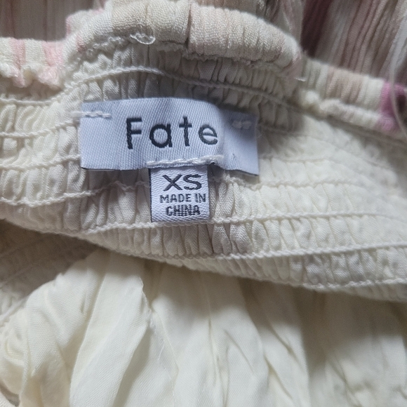 Fate Cream and Pink Striped Maxi Dress XS - Picture 5 of 7